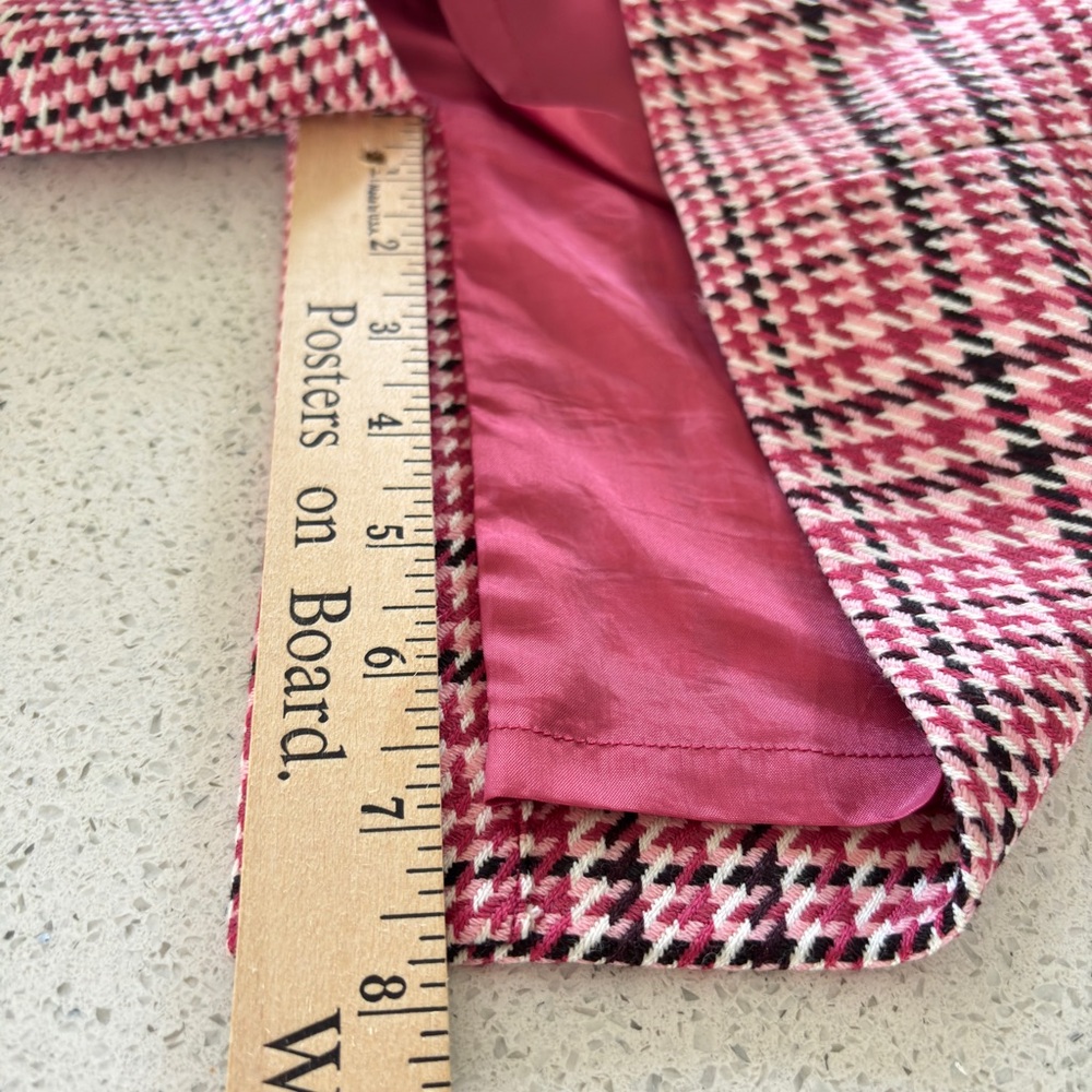 Talbots Women’s Size 14 Plaid Pink Pencil Skirt Wool Lined Classic Cottagecore - Picture 7 of 13